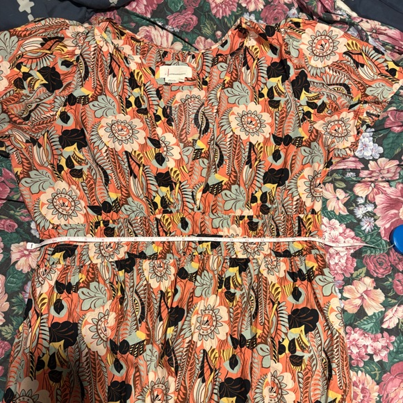 Anthropologie The Somerset Maxi Dress XL Botanic Garden 100% Cotton Tiered - Picture 12 of 12